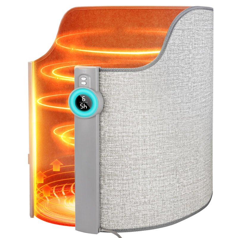 Under Desk Heater for Office & Home, Quiet Electric Foot/Leg Warmer with Heated Floor Mat, Personal Electric Panel Space Heater with Thermostat & Timer, Suitable for Birthday or Christmas Gifts