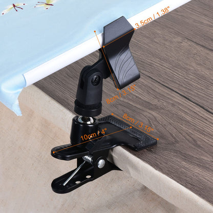 PATIKIL Embroidery Hoop Holder Clip, 360° Rotated Adjustable Table Clamp, 2 Pack Metal Cross Stitch Clip Opening Up to 1.57inch for Needle Sewing