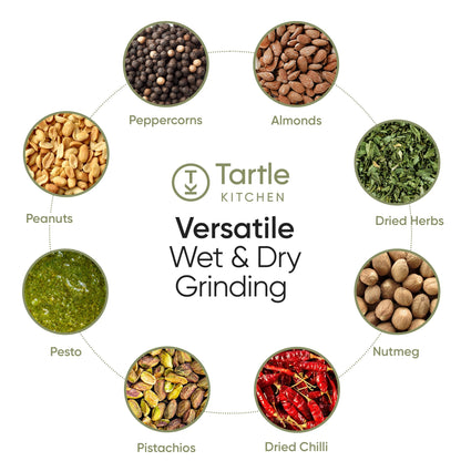 Commercial Electric Spice Grinder 750W - Heavy Duty Stainless Steel Herb Grain Coffee Grinder with Timer Pulse Mode - 2 Cups for Masalas Seeds Nuts Kitchen Use