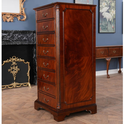 Niagara Furniture Tall Office File Cabinet Made from Mahogany Wood NOF078