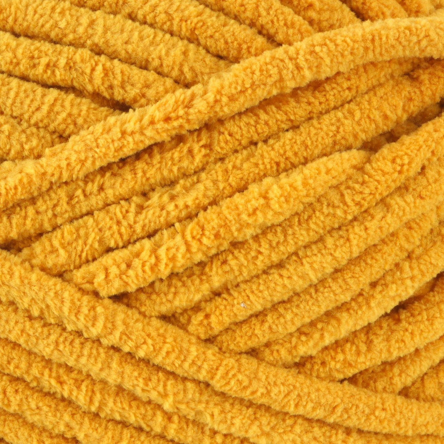 Crafted by Catherine Plush Chenille Yarn for Knitting, Crocheting and Amigurumi - 4 Pack (8.8 oz / 250g, 152 Yards Each Skein), Mustard, Gauge 6 Super Bulky