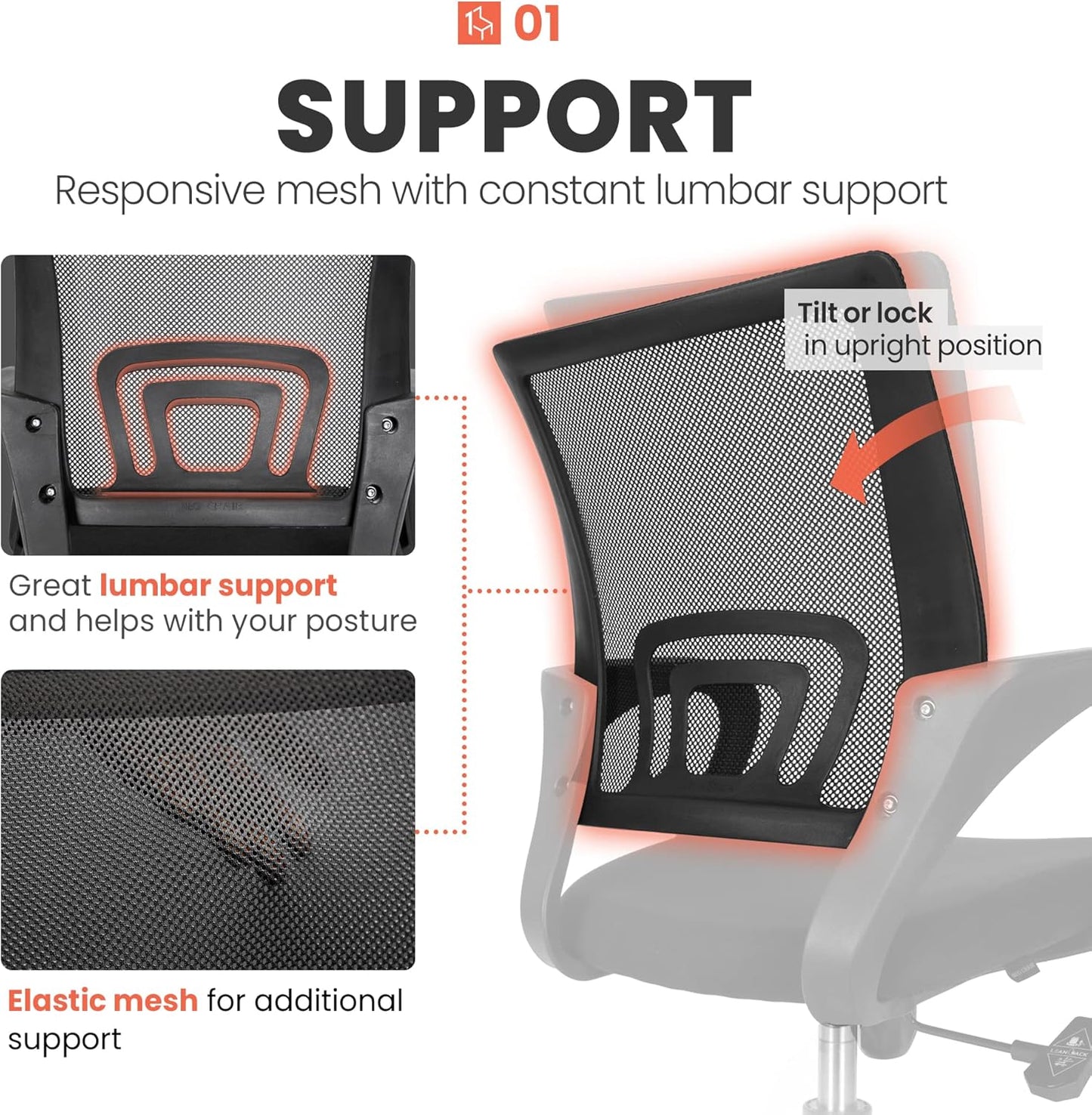 Neo Chair Office Computer Desk Chair, Gaming-Ergonomic Mid Back Cushion with Lumbar Support and Wheels