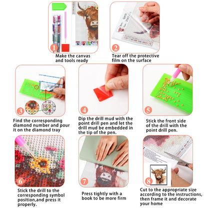 Fulmoon 24 Pack Diamond Painting Kits 11.8 x 9.8 Inch DIY 5D Abstract Landscapes Diamond Art Full Round Drill Crafts for Adults Kids Beginners Home Wall Decor Gifts