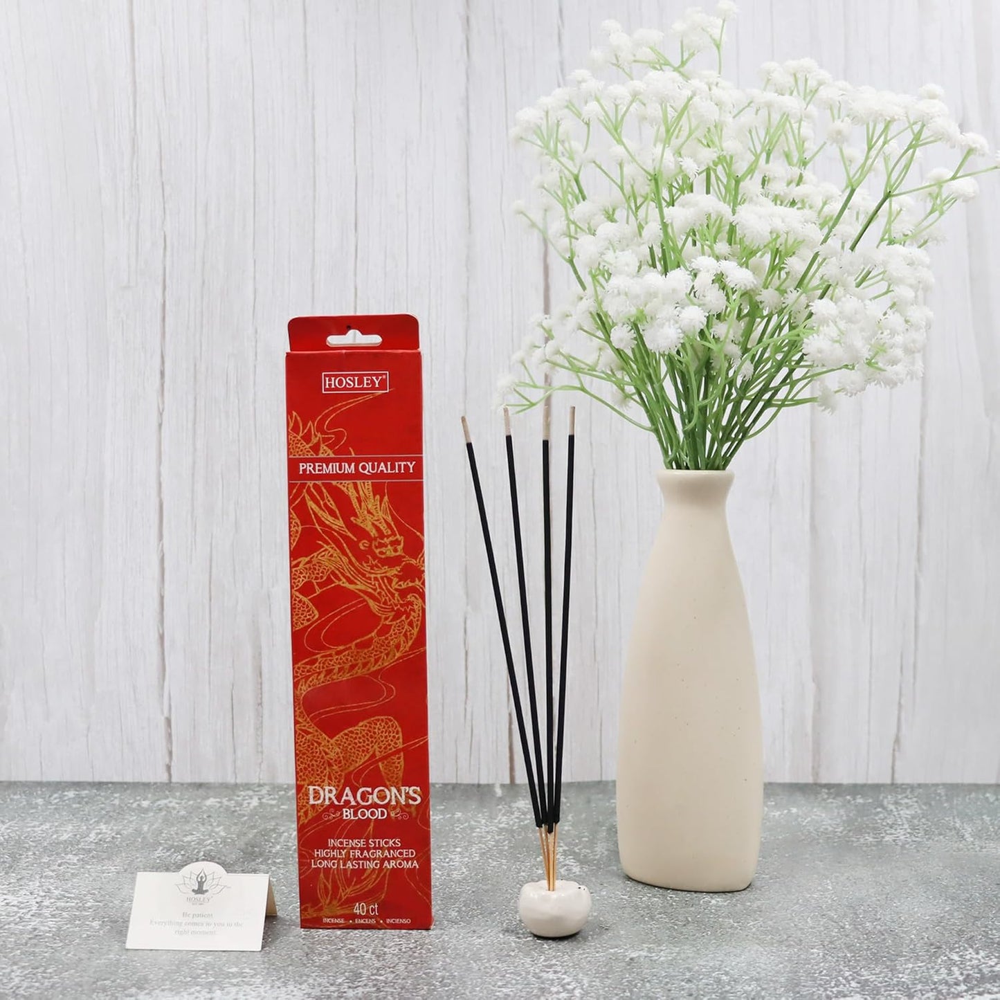 Hosley Dragon Blood Fragrance Incense Stick, Infused with Essential Oils for Long-Lasting Aromatherapy Bliss