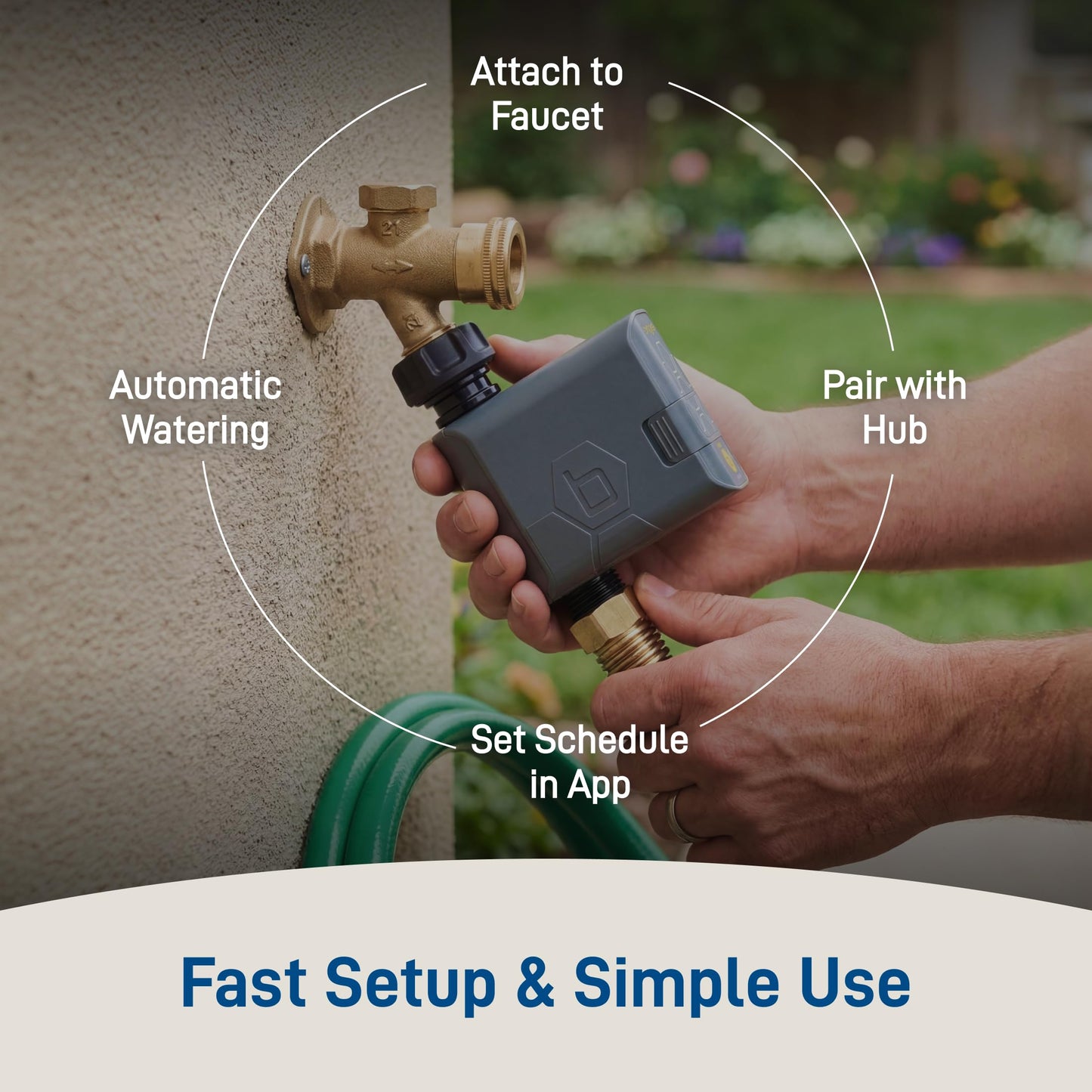 Orbit B-hyve Gen 2 Smart Hose Watering Timer with Wi-Fi Hub - Smart Hose Watering Timer - Wi-Fi System - App Controlled - Weatherproof AA Battery Powered - 90204
