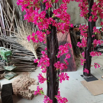 Large Pink Artificial Bougainvillea Tree Artificial Tree for Landscape and Venue Decoration - Indoor Outdoor Use (1.5x1.2m)