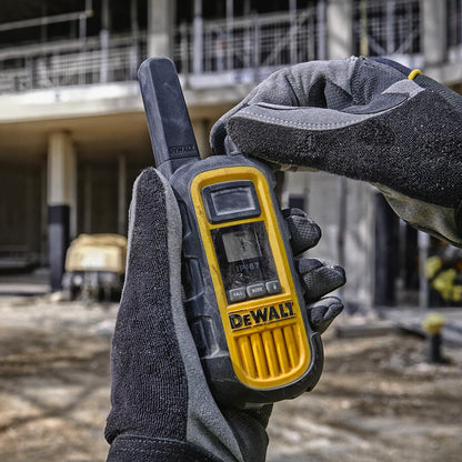 DEWALT DXFRS800 FRS Walkie Talkies Long Range 2 Way Radio, 2 Watt, Waterproof & Rechargeable, 2 Pack