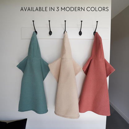 ZICOTO Soft Hooded Beach Towel for Kids - Cute Towel for Babies and Toddler Made of Waffle Cotton - Perfect Lightweight