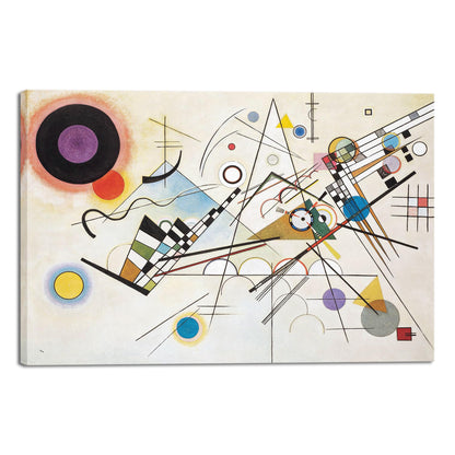 Wieco Art Framed Canvas Wall Art Composition VII, 1913 by Wassily Kandinsky Classic Abstract Famous Paintings Reproductions Canvas Wall Art for Home Decoration