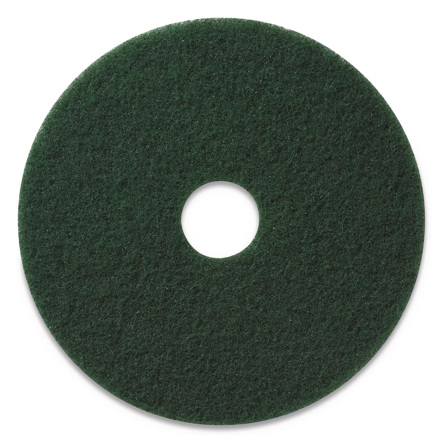 17" 3.25" 5 100% Americo Green Scrub Floor Pad, Diameter, Center Hole, Pads/Case, Cleaning Pad for Hard Surfaces, Made