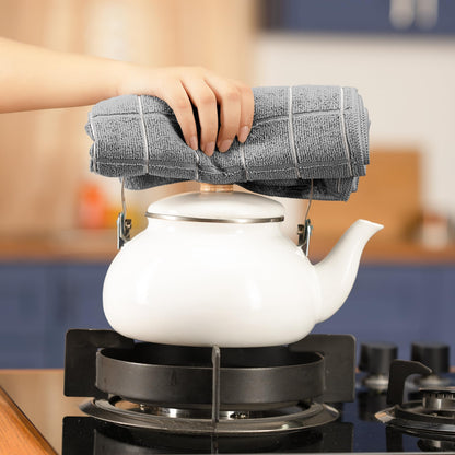 Utopia Towels - Microfiber Kitchen Towels, Super Absorbent 18 x 26 Inches, Durable, Soft, and Lint Free Dish Towels, Ideal for Cleaning Dishes, Pans, and Kitchen Appliance (8 Pack, Grey)