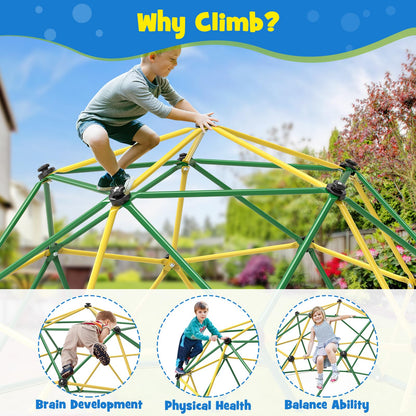 Amictoy Climbing Dome, 10FT Climber with Hammock & Swing, Jungle Gym Backyard for Kids, 2025 Upgraded Model Indoor Outdoor Toddler Play Equipment, Easy Assembly, Safety Certified