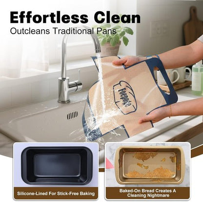 Loaf Pan Set by [Brand Name] - Nonstick 9 x 5 Inch Bread Pans with Liners for Easy Baking | Perfect for Sourdough & Banana Bread