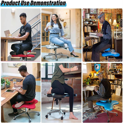 Meditation Chair,Cross Legged Chair, Ergonomic Cross Legged Chair for Home/ADHD Gameing Chairs for Adults Cross Legged, White Black Meditation Chair(Pink)