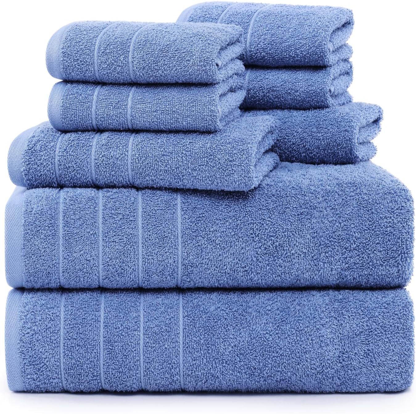 8 Set 2 4 2 3 Casa Platino Cotton Bath Towel Piece - Super Soft, Quick Dry & Absorbent - Bath, Washcloths, Hand Towels