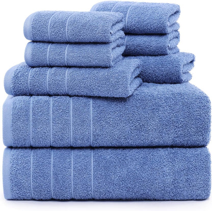8 Set 2 4 2 3 Casa Platino Cotton Bath Towel Piece - Super Soft, Quick Dry & Absorbent - Bath, Washcloths, Hand Towels
