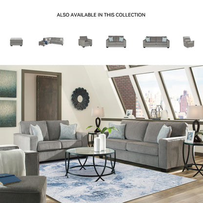 Signature Design by Ashley Altari Modern Rectangular Accent Ottoman, Light Gray