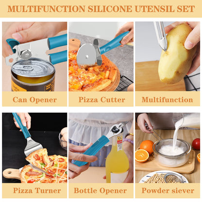 Silicone Kitchen Utensils Set, Umite Chef 43 pcs Cooking Utensils for Nonstick Cookware, Kitchen Tools-Silicone Utensil for Cooking Kitchen Set for Home Kitchen Accessories Set
