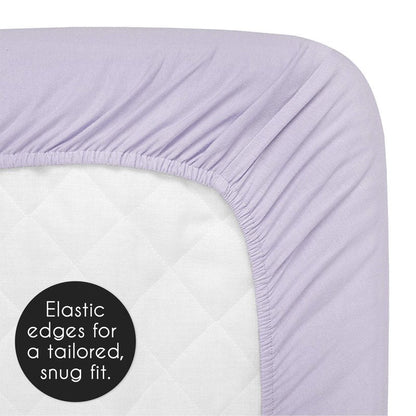 Sweet Jojo Designs Fitted Baby Crib Sheets (Purple and White Boho Rainbow) for Boys or Girls, Infant Nursery, Toddler Room - Standard Size (Lavender, Bohemian, Celestial, Sky, Nature, Shabby Chic)