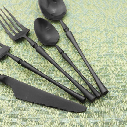 Gugrida Unique & Beautiful Flatware Set, 5 Piece Iridescent Silverware Sets, 18/10 Stainless Steel Reusable Cutlery Set