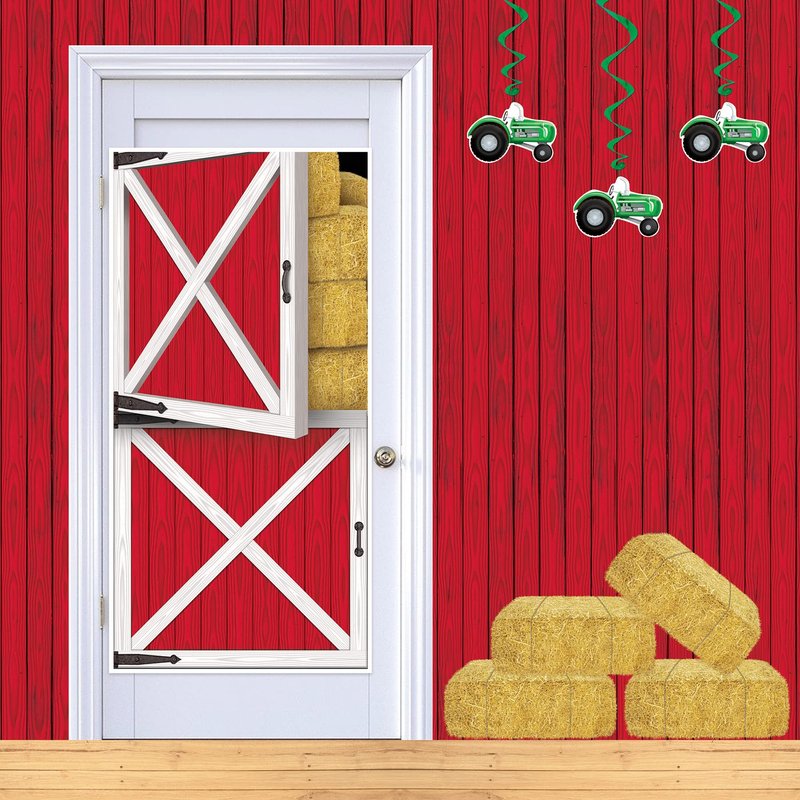 Beistle 2 Piece Plastic Western Barn Door Decorations For Farm Theme Birthday Party Supplies, Celebrating With You Since 1900