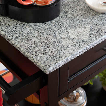 Linon Cayden Black Kitchen Cart,