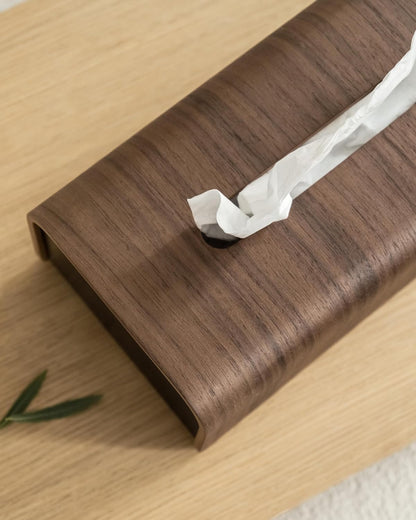 Kazai. Tissue Box Cover 'Toke' | Real Wood Veneer, FSC Certified | Decorative Rectangle Tissue Holder for Bathroom