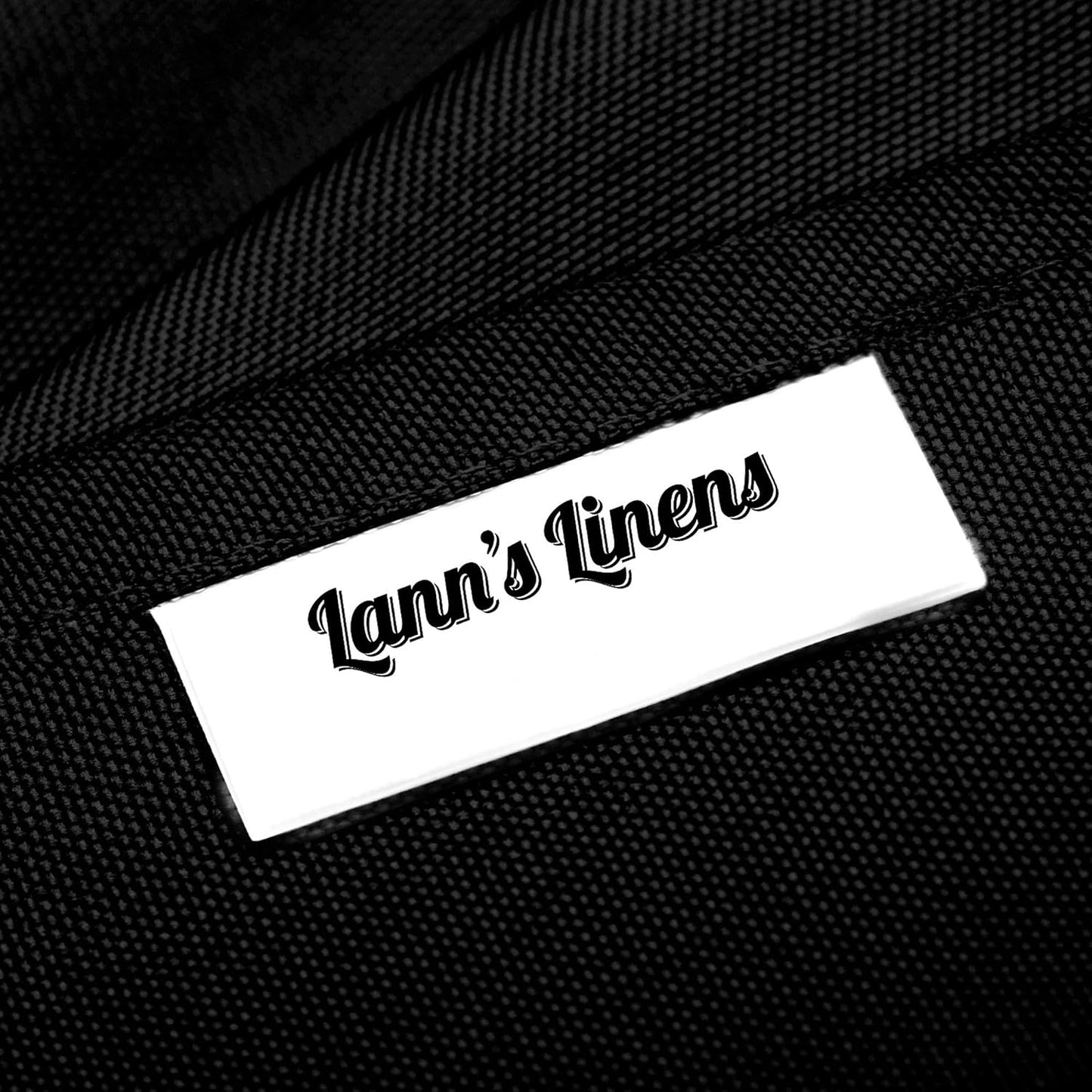 Lann's Linens 90" Round Premium Tablecloth - Black Polyester Fabric for Wedding/Banquet