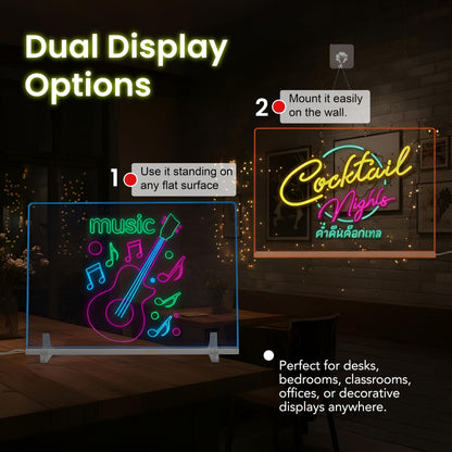 Led Drawing Board,13 Light Effects, Include Adapter, Drawing Paper, Glow Doodle LED Note Board with Colors, Neon Light Up Drawing Tablet, Gifts for Kids, Easter Gifts for Girls, Birthday Gift Ideas