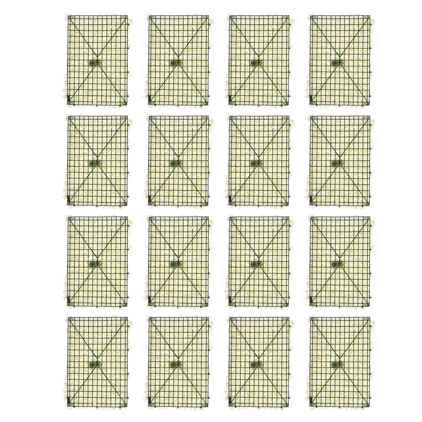 TYLPFH 20Pcs Artificial Flower Wall Decor Panel for Party Wedding Backdrop Garden