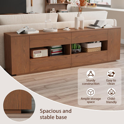 Mansfieler Wood tv Stand 65 Inch for Living Room,Morden Entertainment Center with Storage Cabinet, Console Table and Adjustable Shelvestv Stand Furniture Cable Clamps Bedroom.