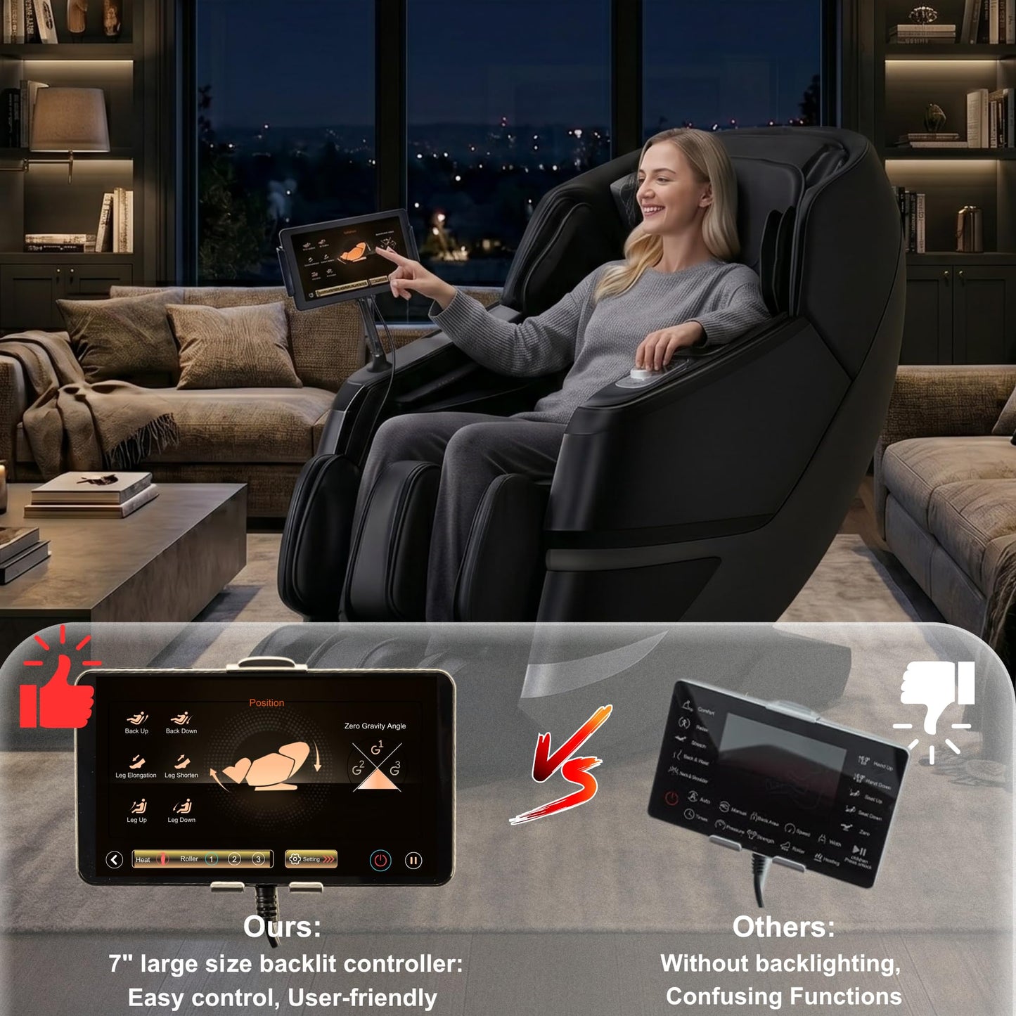 MassaMAX 2026 4D Massage Chair, Full Body Recliner with OTA Cloud Tech, Deep Yoga Stretch, 27 Auto Modes, 55" SL Track, APP & AI Voice Control, Auto Footrest, Zero Gravity, and Heating for Relaxation