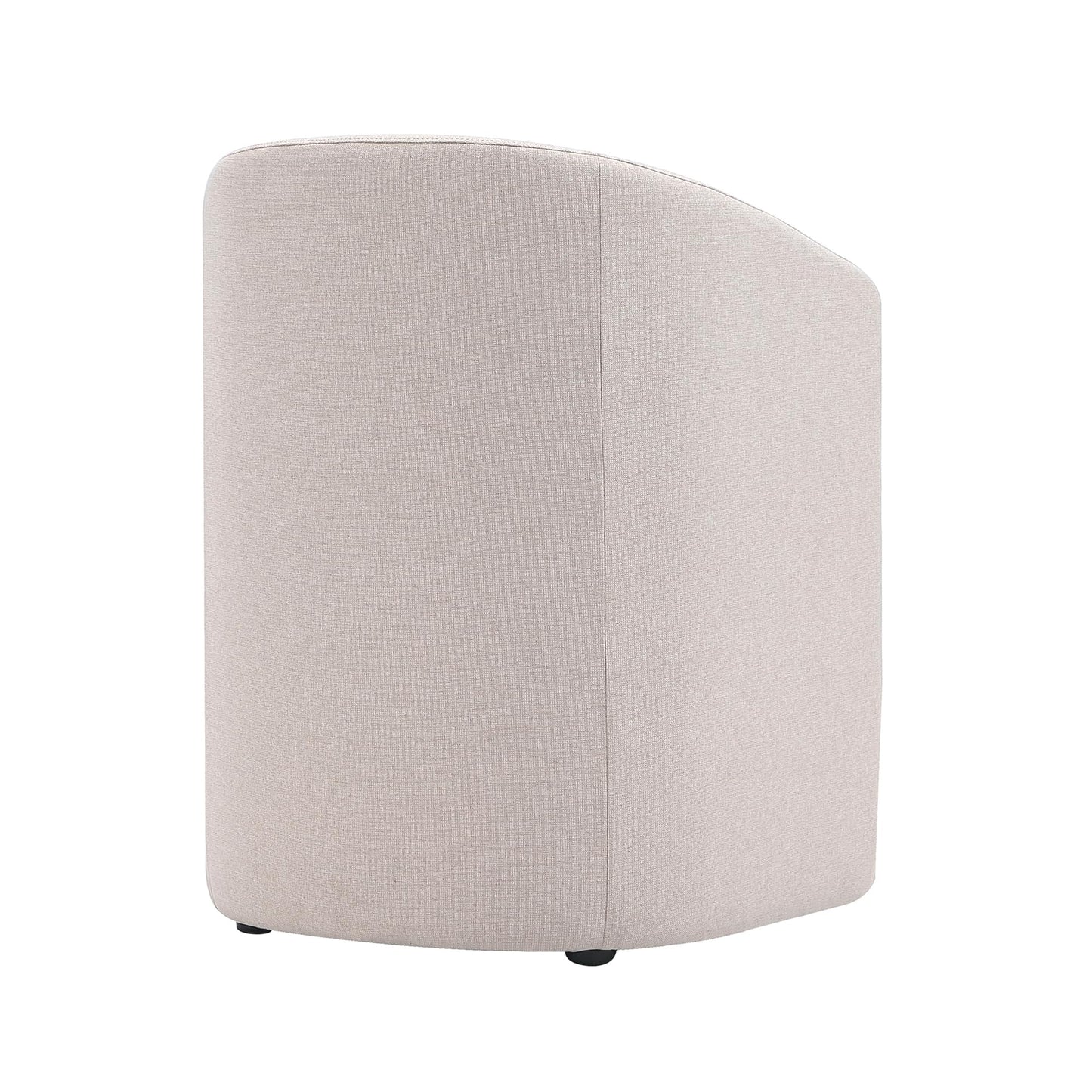 Manhattan Comfort Hearth Modern Barrel Dining Armchair, Accent Upholstered Dining Chair with Woven Fabric, Stylish Curved Back, High-Density Foam, Fully Assembled, Barley