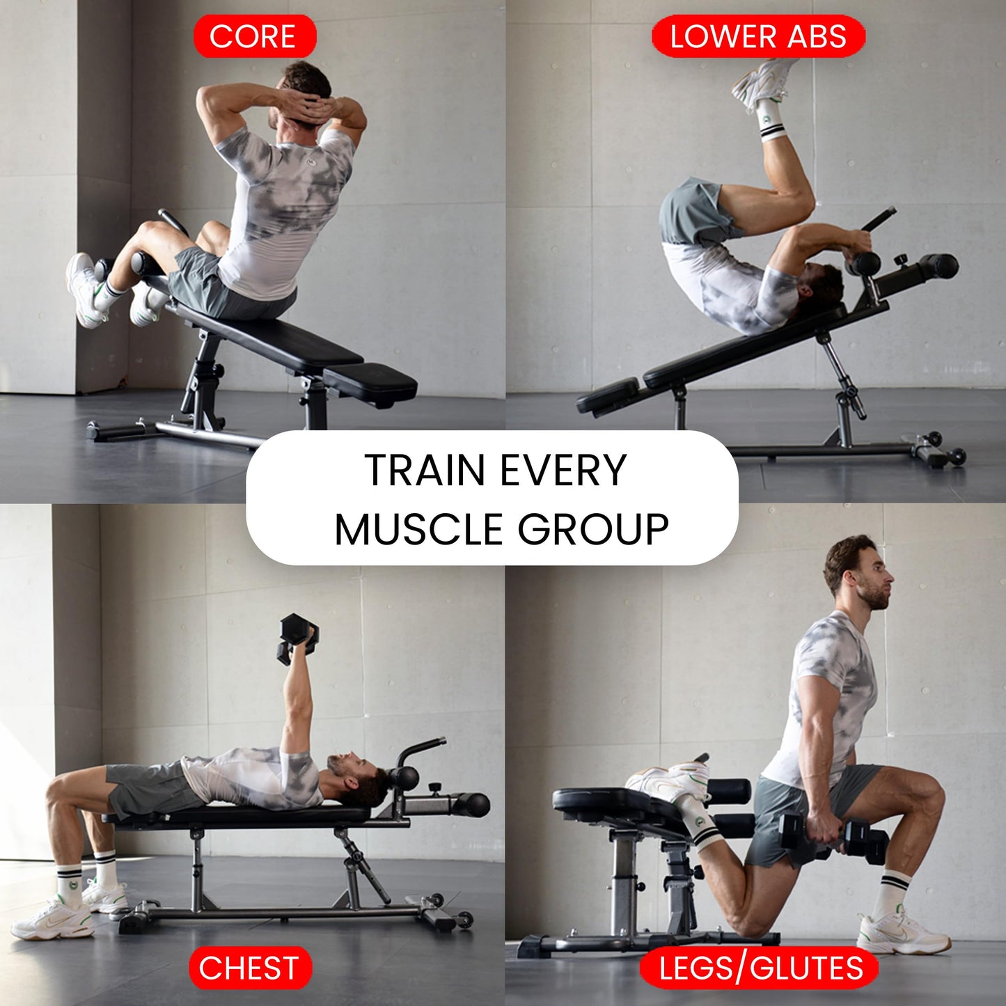 Finer Form Sit Up Bench with Reverse Crunch Handle for Ab Bench Exercises - Abdominal Exercise Equipment with 3 Adjustable Height Settings
