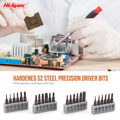 Hi-Spec 56pc Electronics Repair & Opening Tool Kit Set for Laptops, Devices, Computers, PC Building & Gaming Accessories. Precision Small Screwdrivers with Pry Tools