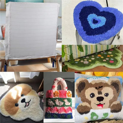 Cross Stitch Frame 80/90cm Tufting Frame Large tuft Rug Punch Needle Carpet Making(90x90cm)