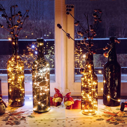 Nopsra 40ft 100 8 Fairy Lights Plug in, LED Indoor Outdoor String Lights,Twinkle String Lights for Bedroom with Remote