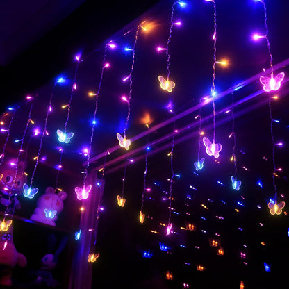 120 19.7FT Butterfly Fairy Lights for Bedroom Curtain Ceiling Wall Decor USB Plug-in Led Twinkle String Light