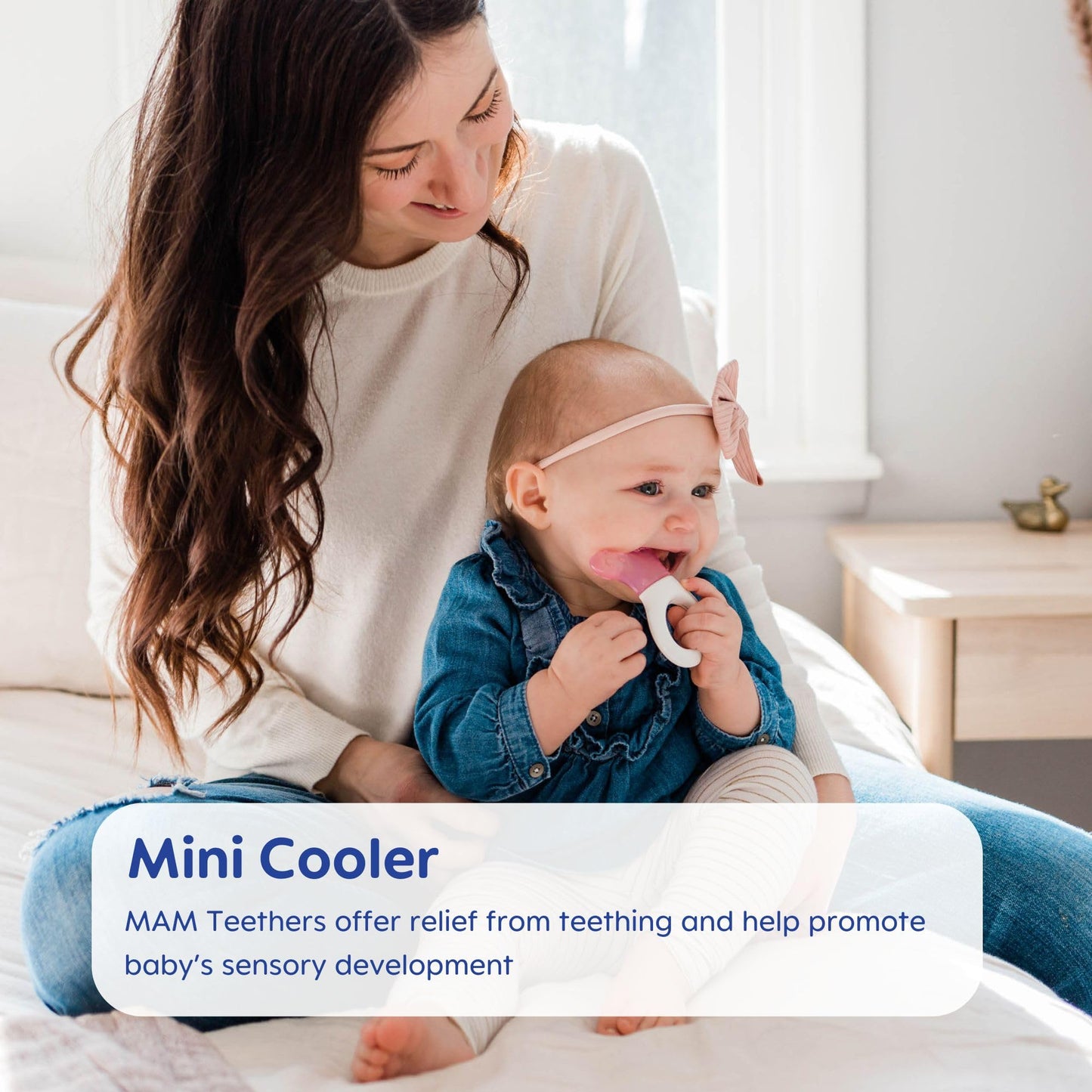 Mini Cooler Teether with Clip, Boy, 2+ Months, 1-Count