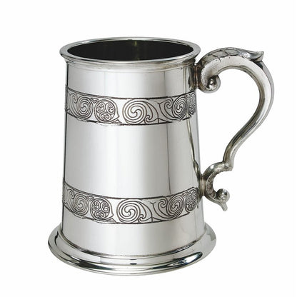 Wentworth Pewter Kells 1 pint pewter Tankard (Book of Kells Tankard)