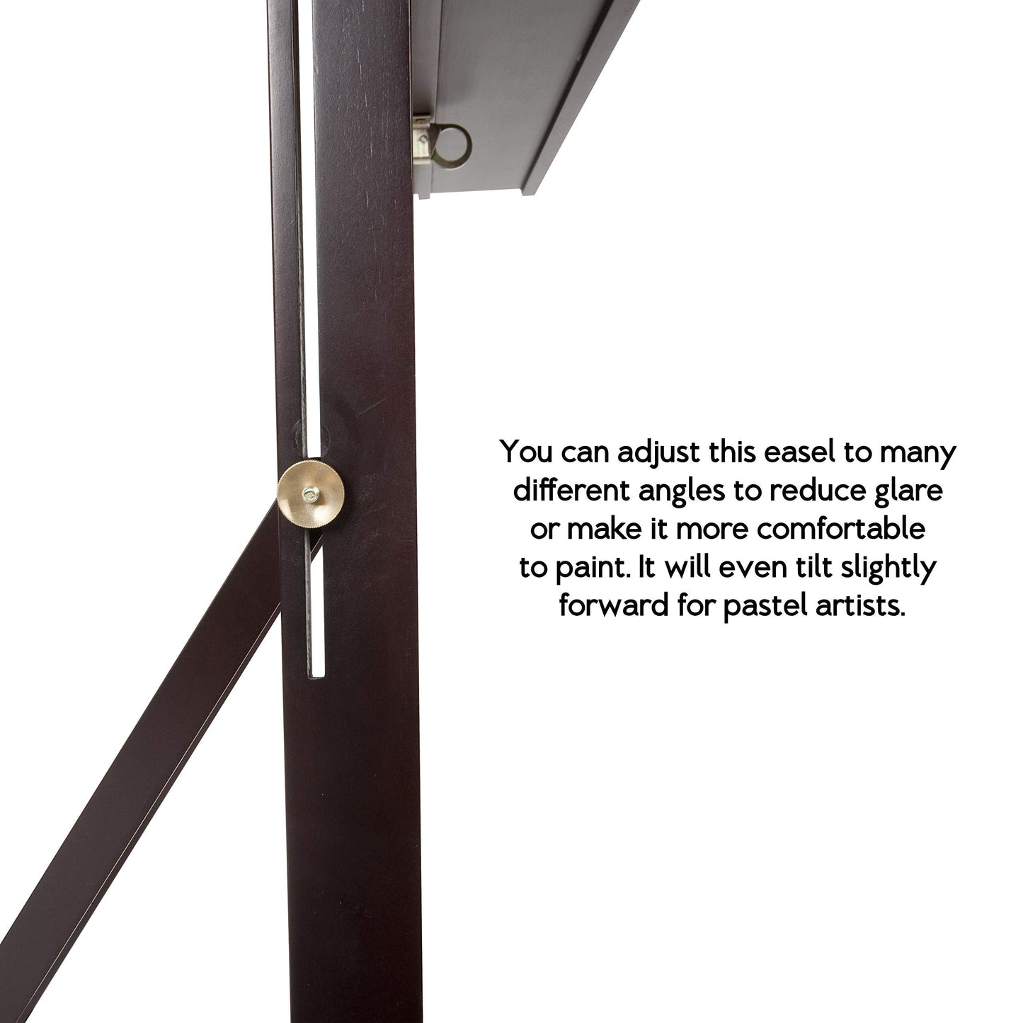 SoHo Urban Artist Wooden Easel - H-Frame Studio Easel for Tabletop Easels for Painting & Drawing Desk, Supports Canvases Up to 71", Mahogany Finish, Adjustable with Locking Casters