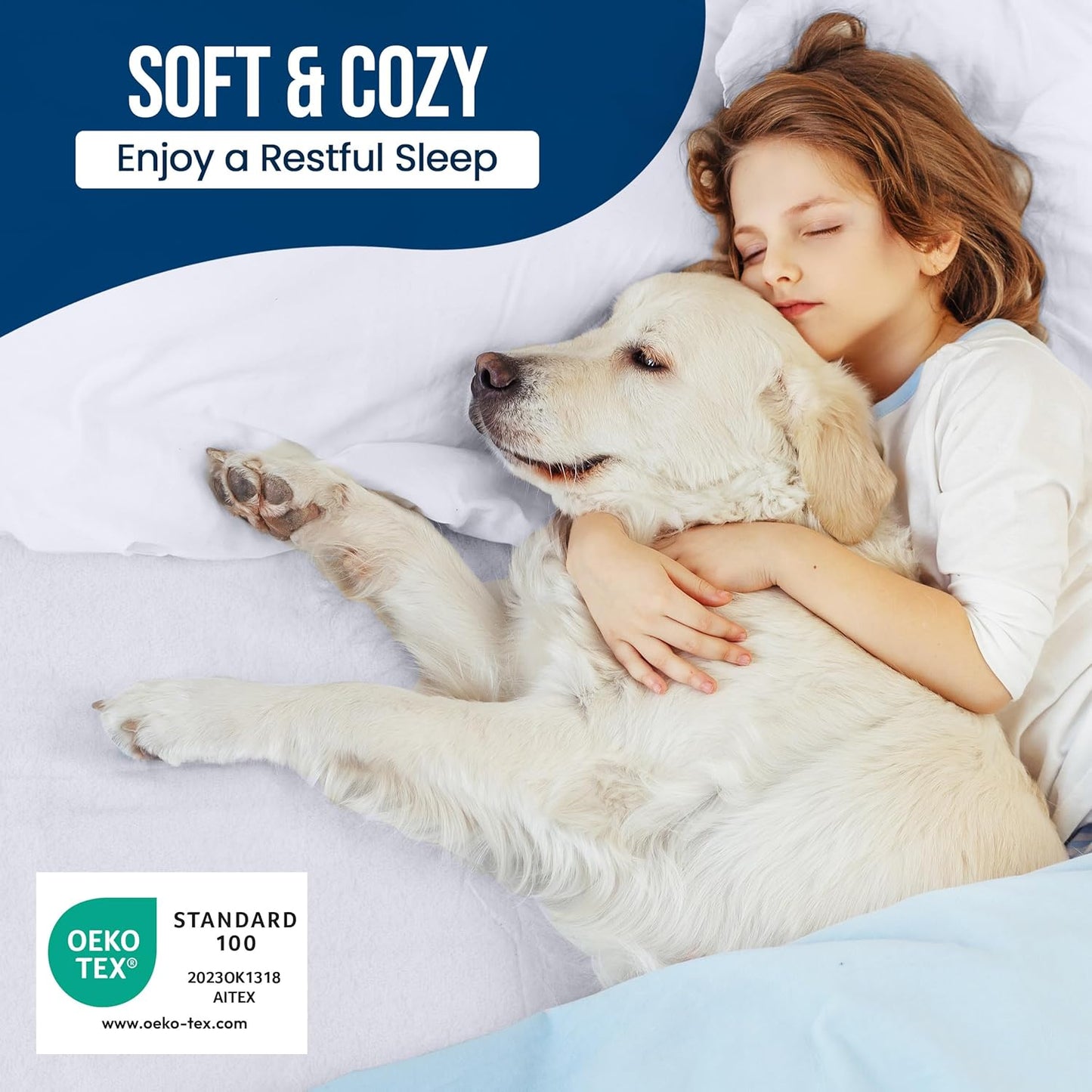 200 5" Crib Size Mattress Protector Waterproof, Premium GSM Terry Mattress Cover, Soft & Breathable Bed Cover, Fitted