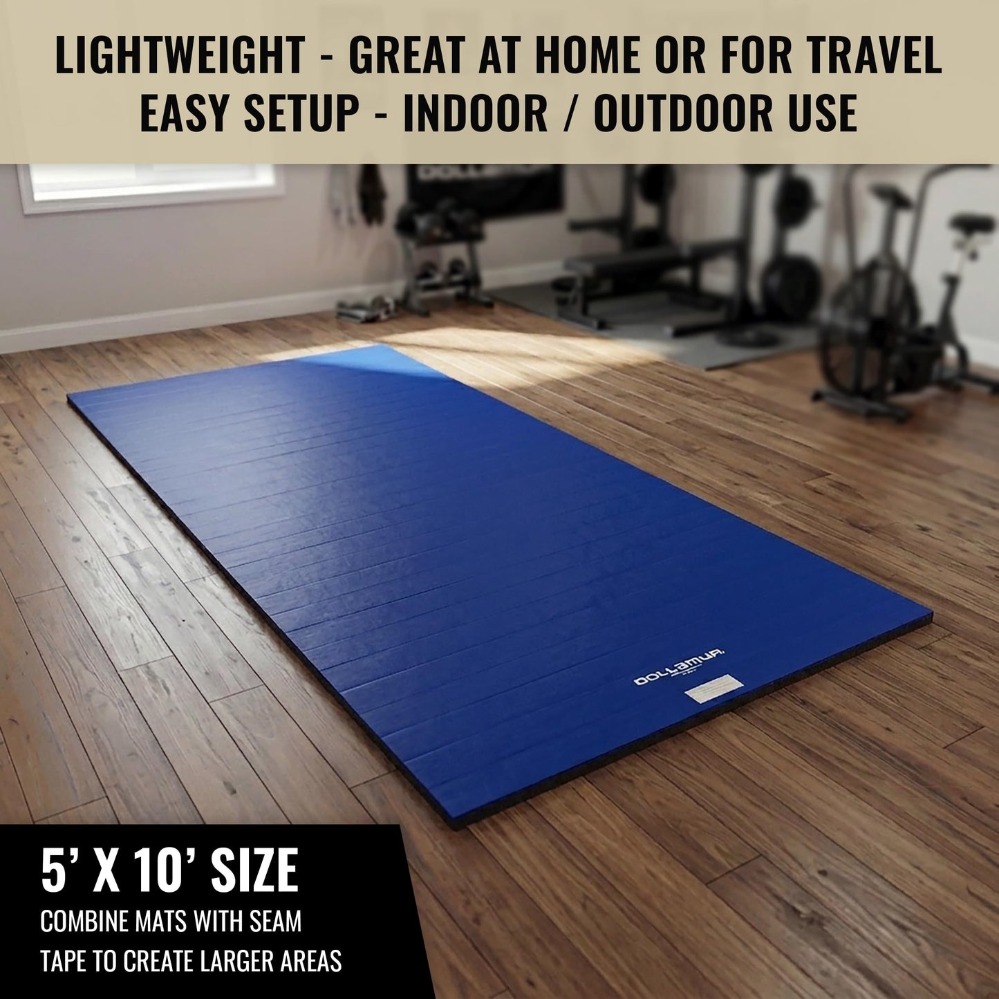 Dollamur 5'x10'x1.25" Wrestling Mat, Workout, Exercise, Yoga