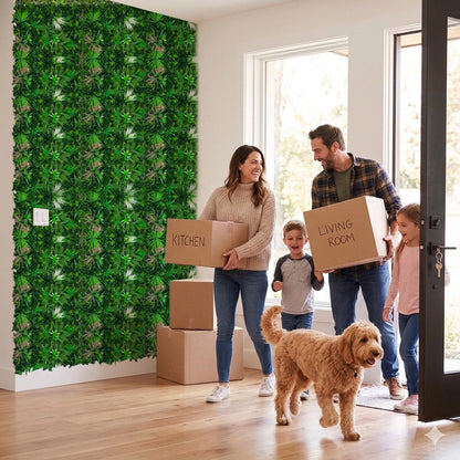 NatraHedge 20''X40'' Artificial Kauai Living Wall Grass Wall Decor, 5Pcs (28SqFt) Hedge Leaf Grass Panels for Indoor, Outdoor, Garden and Balcony Privacy Fence Screen