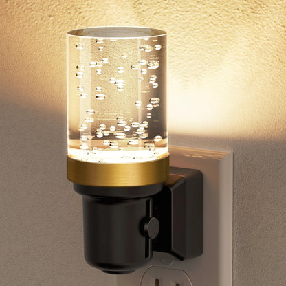 JandCase LED Night Light, Dimmable Night Lights Plug into Wall, Modern Nightlight with Auto On Off Light Sensor, 3000K Soft White Night Light 0-100LM Brightness for Bathroom Hallway Bedroom Decor