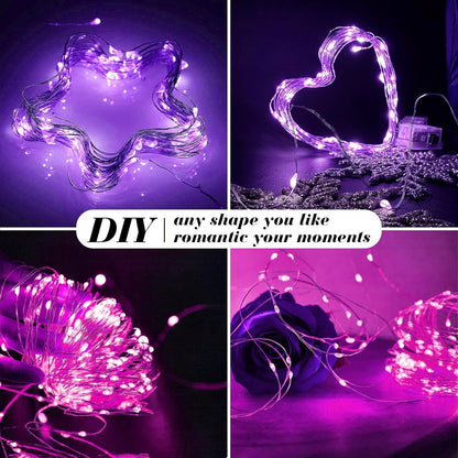 12 Pack 7Ft 20 3 ZGWJ Battery Powered Fairy Lights, Mixed Colors Mini LED Silver Wires, Modes for DIY, Party, Wedding