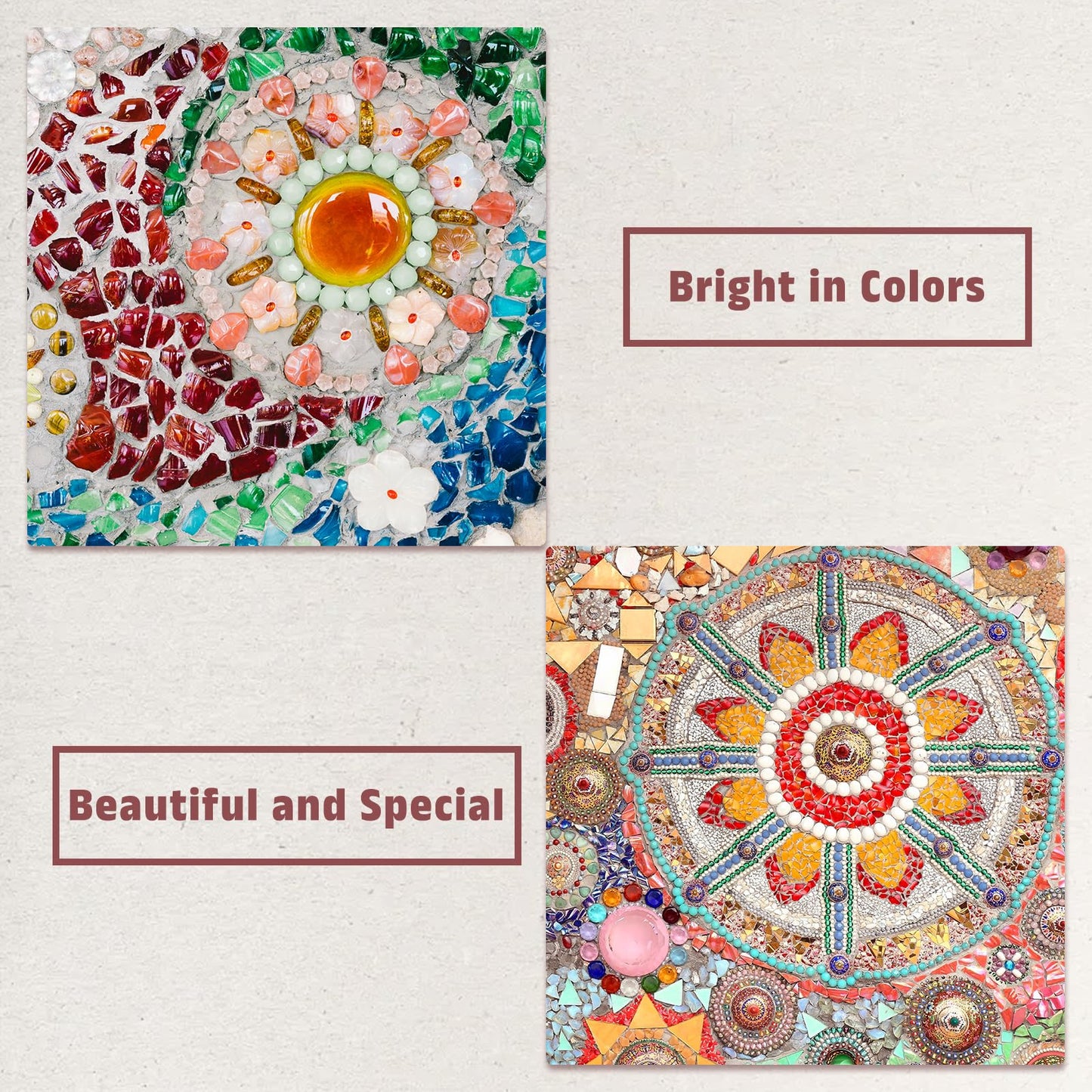 MECCANIXITY 12mm Glass Mosaic Tiles, 200g Round Iridescent Glass Pieces Recycled Mosaic Tiles Bulk for Vase Flower Pots Aquarium Decor Garden Project DIY Art Craft, Sea Blue
