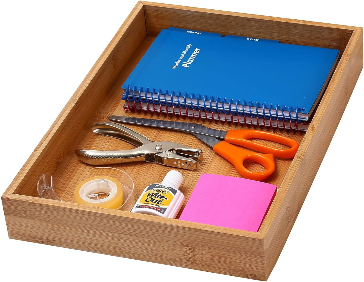 YBM Home 319-2 Drawer Organizer Storage Box, Natural 10x14x2