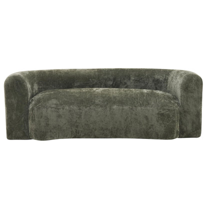 Christopher Knight Home 87.75" Curved Sleeper Sofa, 3 Seater Deep Seat Modular Floor Couch, Upholstered Chenille Fabric Comfy Cloud Couch with Round Arms & Curved Back for Living Room Bedroom, Green