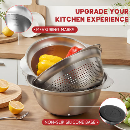 Colander and Mixing Bowls Black